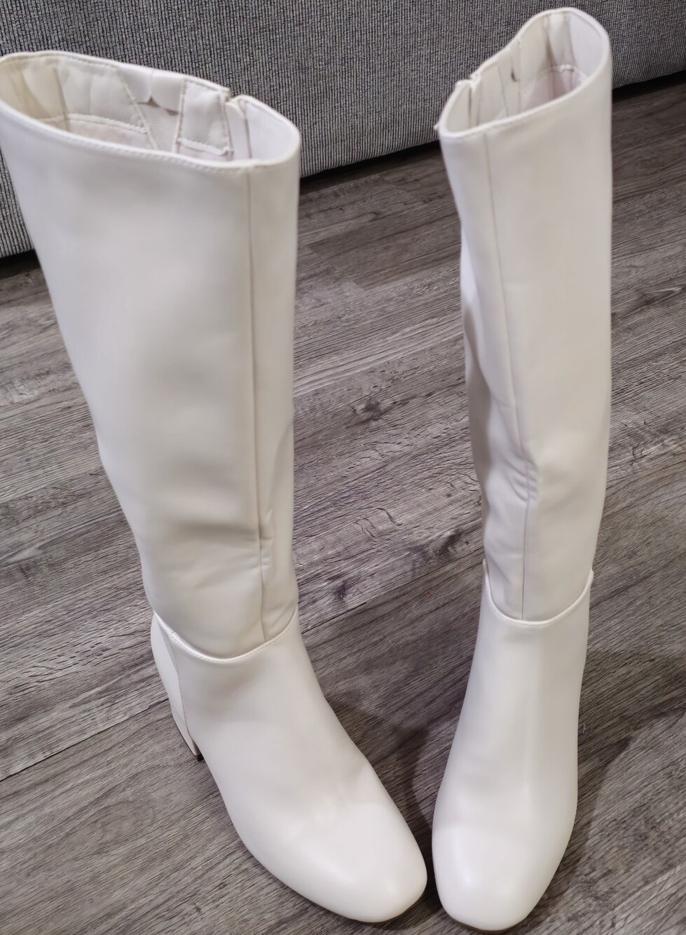 Kohl's White Knee-High Block Heel Boots for Women
